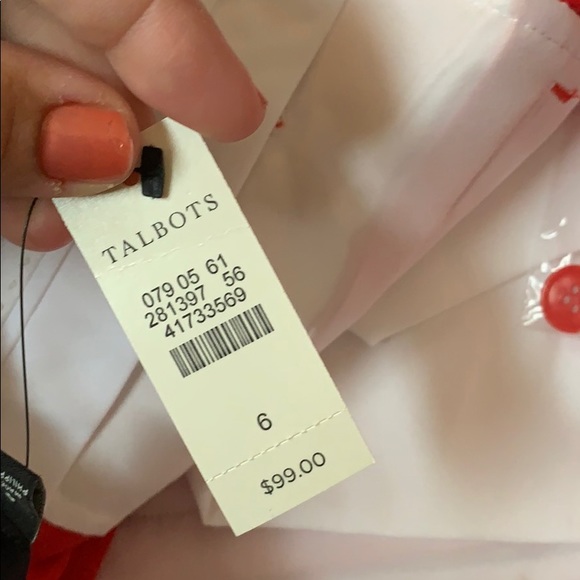 TALBOTS.  2-piece suit. NWT. Orange/tangerine color. - Picture 3 of 10